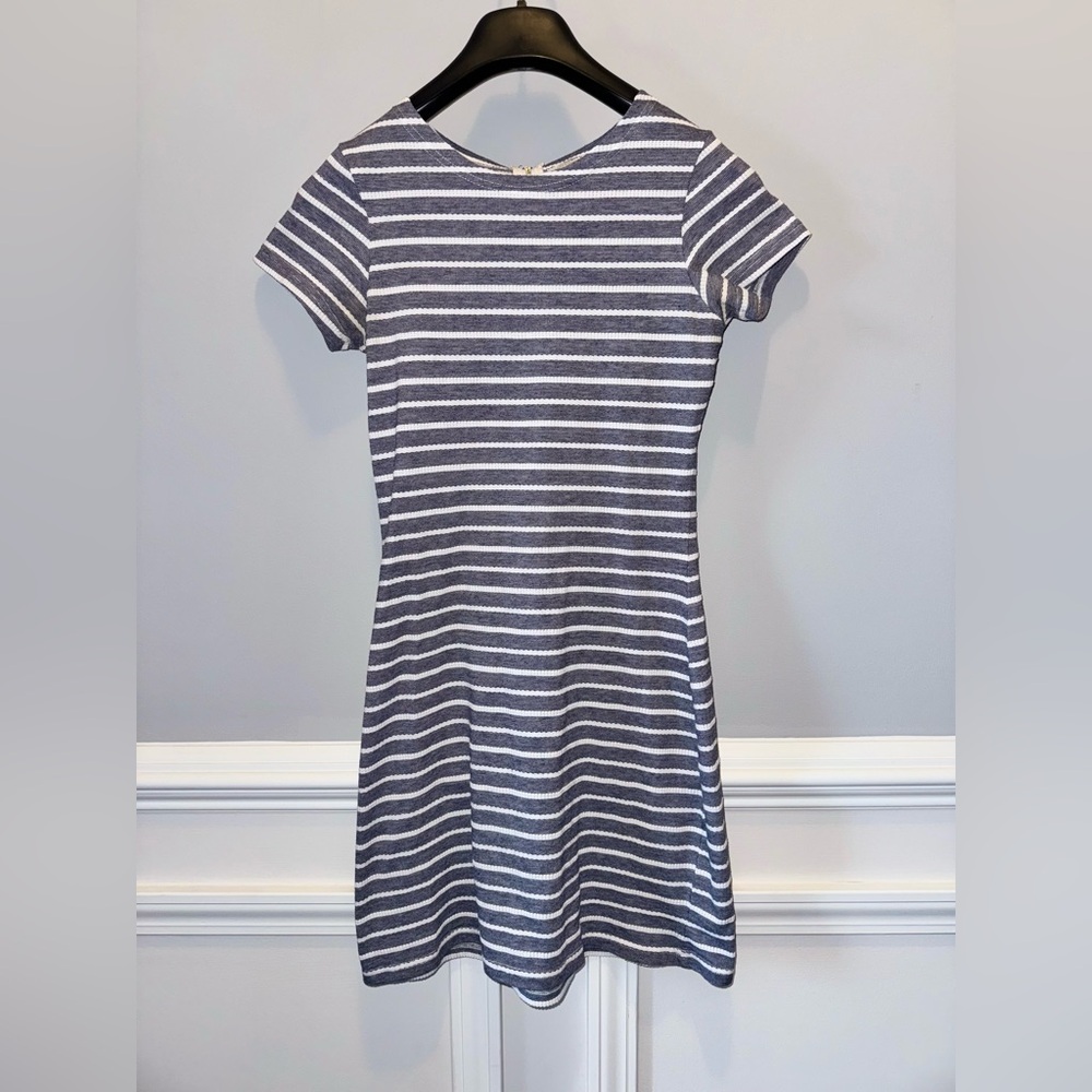Sail to Sable Navy and White Striped Mini Dress